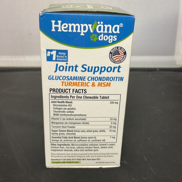 Hempvana for Dogs Hip and Joint W/ Double Hemp Meal 60 Chews - Picture 4 of 5